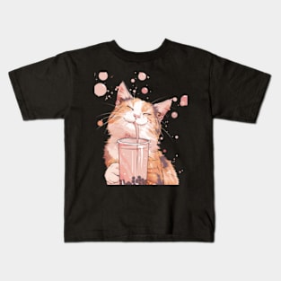 Ecstasy of Cat Strawberry Kids T-Shirt